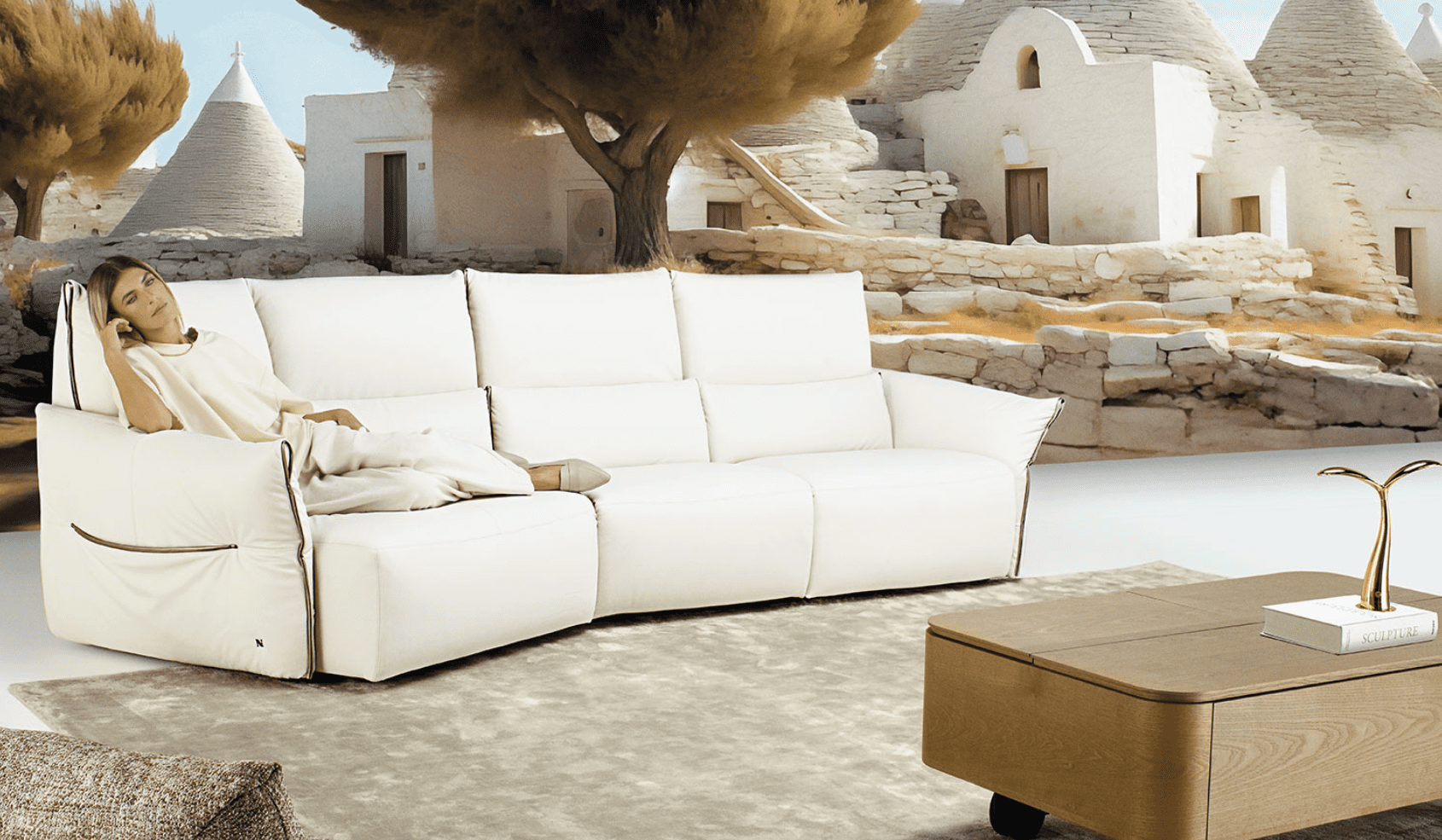 Natuzzi Wellbe sofa and sectional - Luxury Furniture Mercato Interiors